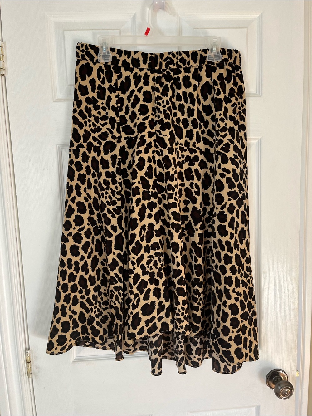 A line satin skirt